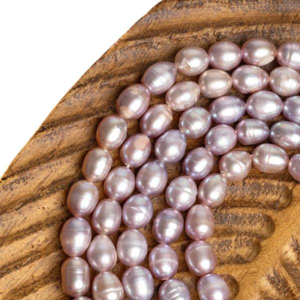 Perly rie�ne kor�lky 6,5x8mm podlhovast� staroru�ov� �n�ra