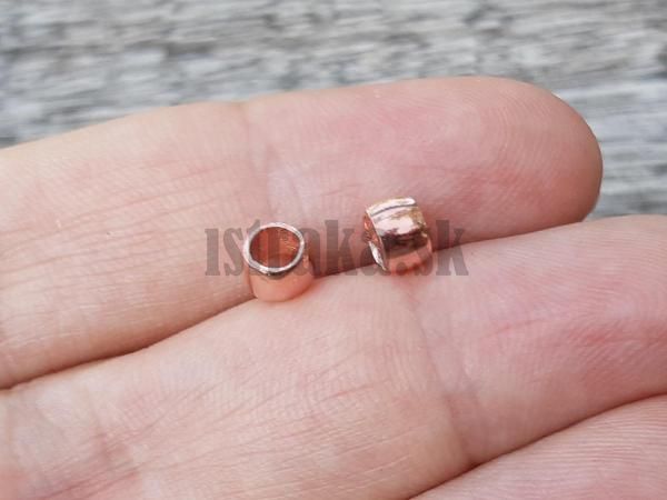 Korlka rondelka 5x3mm Ag925 hladk pozlten ruovm zlatom