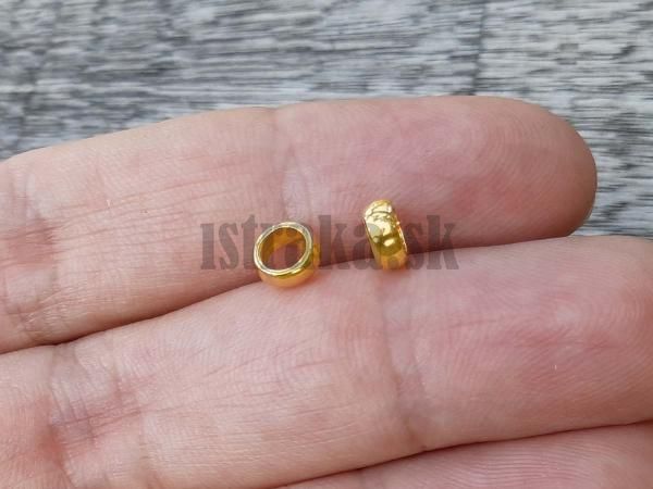 Korlka rondelka 5x2mm Ag925 hladk pozlten