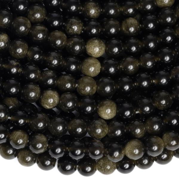 Obsidi�n zlat� kor�lky 6mm �n�ra