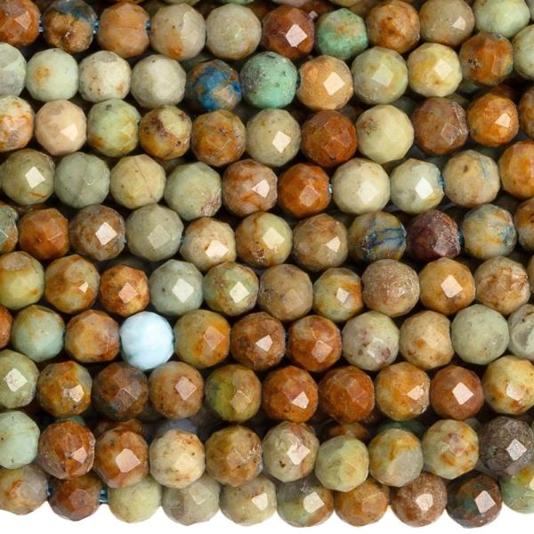 Tyrkys Peru mix farieb kor�lky 3mm br�sen� �n�ra