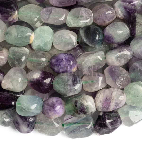 Fluorit korlky kamienky 9x12mm nra