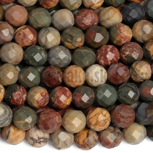 Jaspis picasso korlky 8mm brsen nra