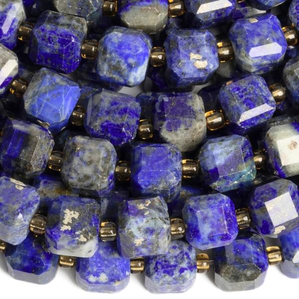 Lapis lazuli A kvalita kor�lky 8mm kocky br�sen� pol�n�ra