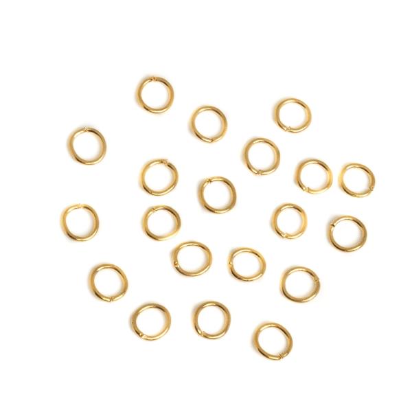 Kr��ky spojovacie 4mm zlat� tmav�ie nerez 20 ks