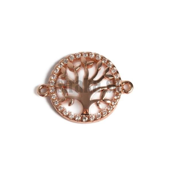 Strom ivota medzikus ruov zlato s bielymi zirknmi