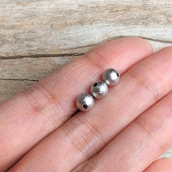 Gu���ky kor�lky 6mm starostrieborn� matn� nerez 10 ks