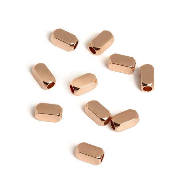 Kv�der kor�lka 3x5mm ru�ov� zlato 10 ks