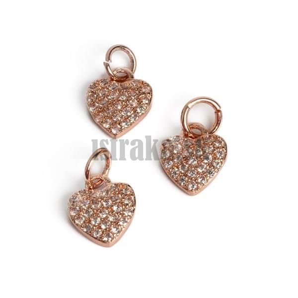 Minisrdieko prvesok ruov zlato s bielymi zirknmi