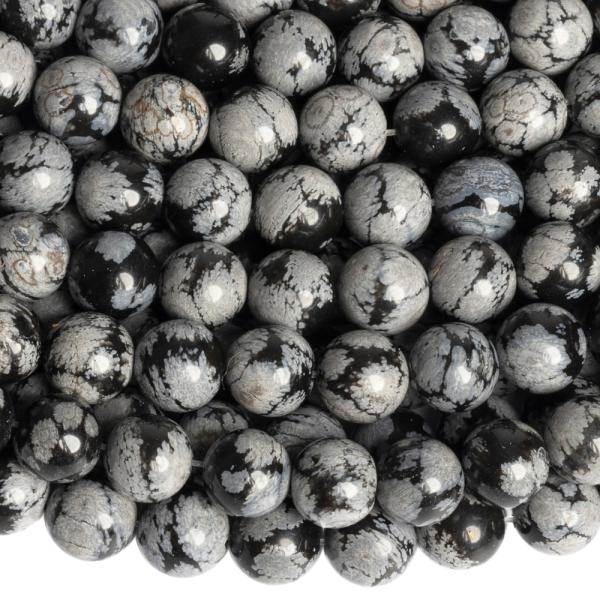 Obsidi�n vlo�kov� kor�lky 8mm �n�ra