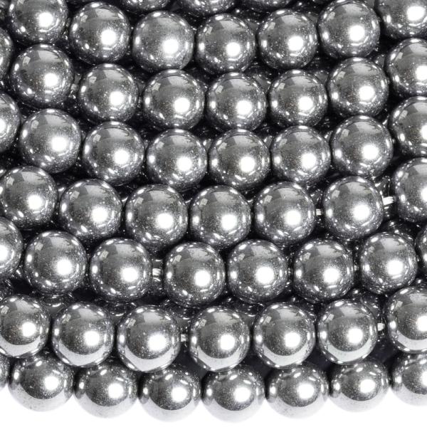 Hematit kor�lky 8mm strieborn� �n�ra