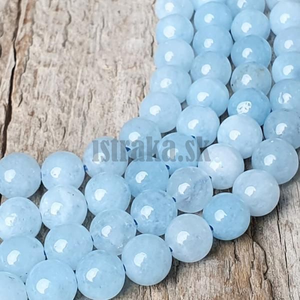 Kreme korlky 8mm imitcia akvamarnu nra