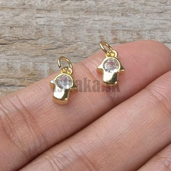 Hamsa prvesok zlat so zirknom
