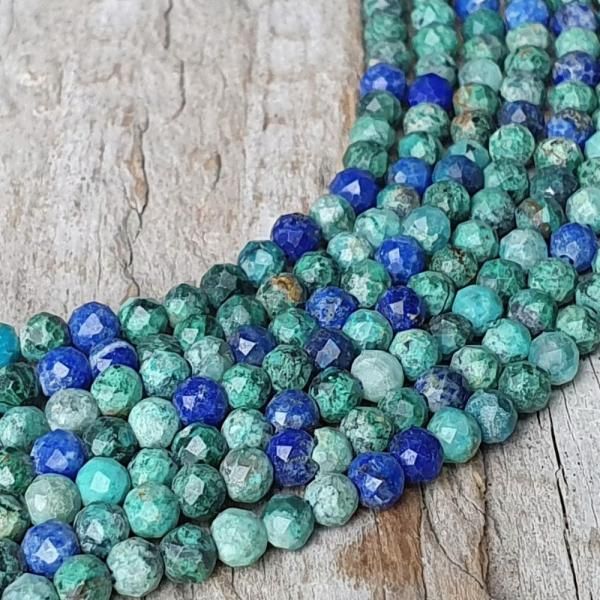 Chryzokol korlky 3mm brsen nra