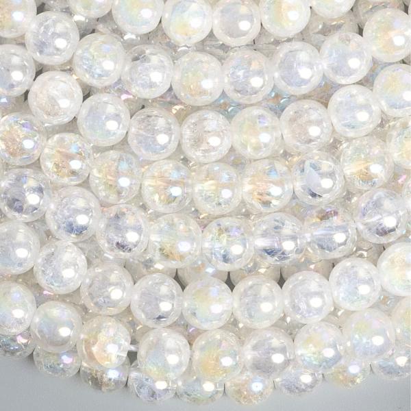 Kri�t� aqua aura praskan� kor�lky 6mm biele pol�n�ra