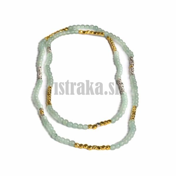 Nhrdelnk z avanturnu zelenho + hematit 4mm