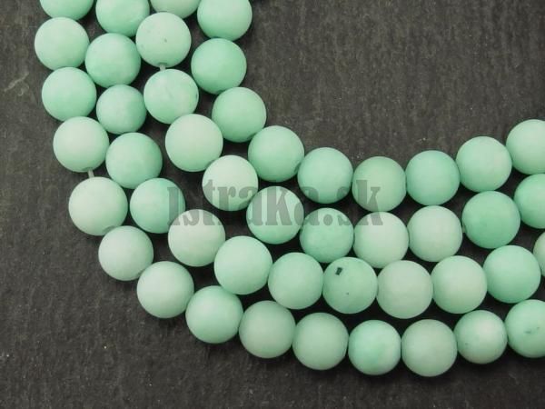 Jadeit korlky 6mm mentolov matn nra