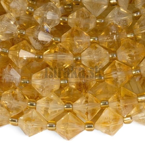 Citrn korlky 8mm bicone vbrus polnra