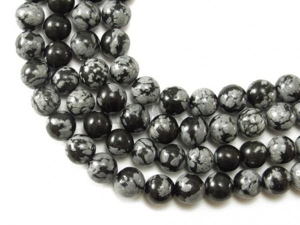 Obsidin vlokov korlky 6mm nra