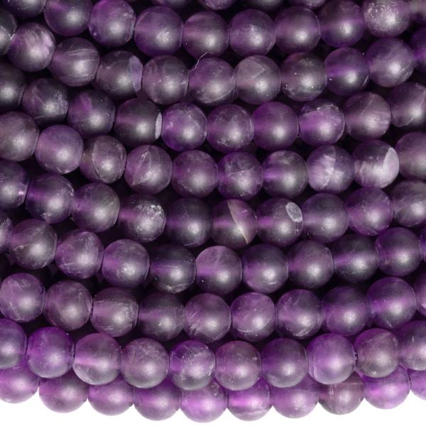 Ametyst kor�lky 4mm matn� �n�ra
