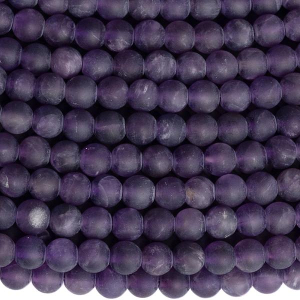 Ametyst kor�lky 4mm matn� �n�ra