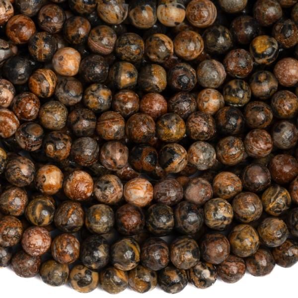 Jaspis leopard korlky 5mm nra