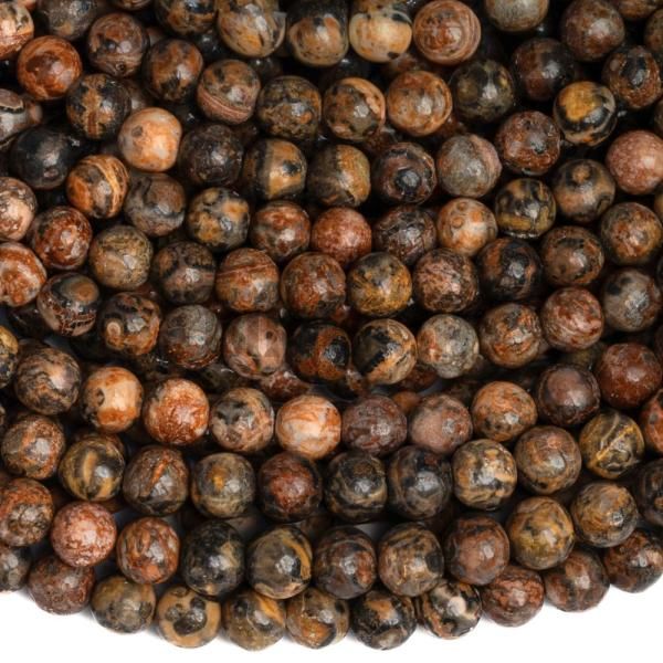 Jaspis leopard korlky 5mm nra