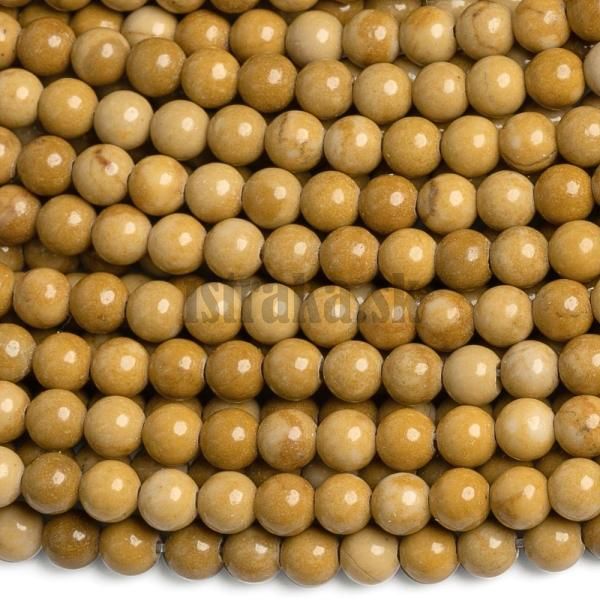 Jaspis woodgrain korlky 4mm nra