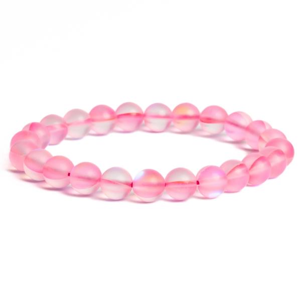 N�ramok mesa�n� kame� syntetick� 8mm svetl� ru�ov�