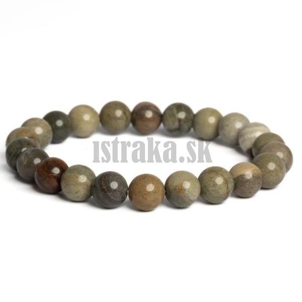 Nramok jaspis silver leaf 8mm