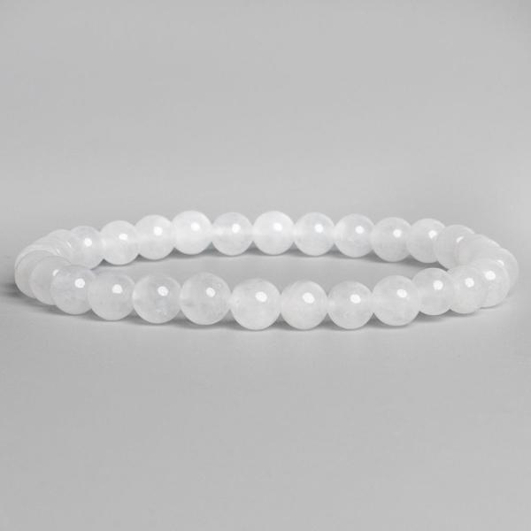 N�ramok jadeit mlie�ny biely 6mm