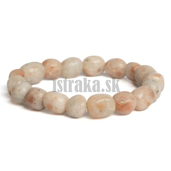 Nramok slnen kame zlatobiely kamienky 8-10mm