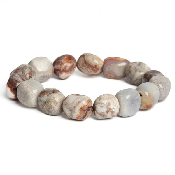 N�ramok ach�t crazy lace �erven� kamienky 10x12mm