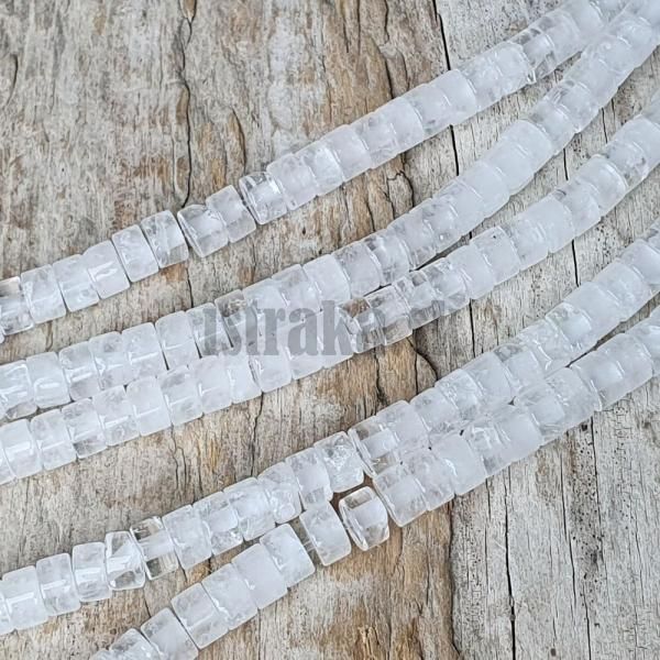 Krit mlieny korlky 4x2mm heishi polnra
