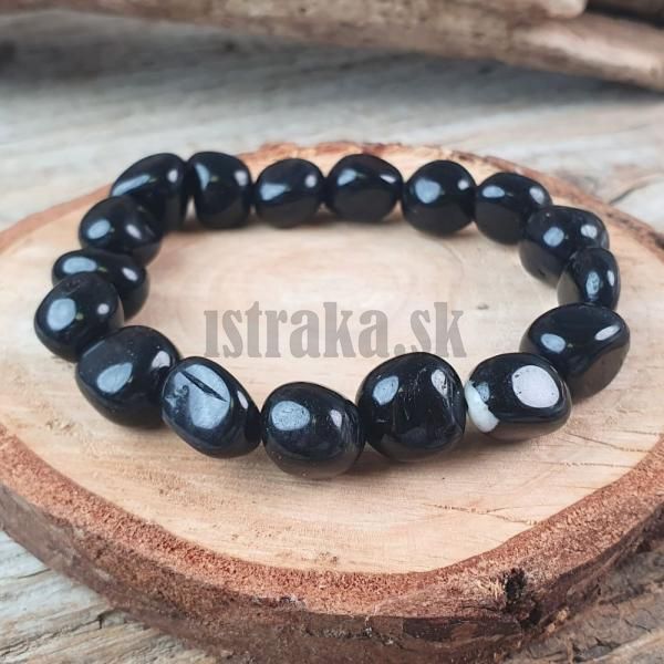 Pnsky nramok turmaln ierny kamienky 10x12mm