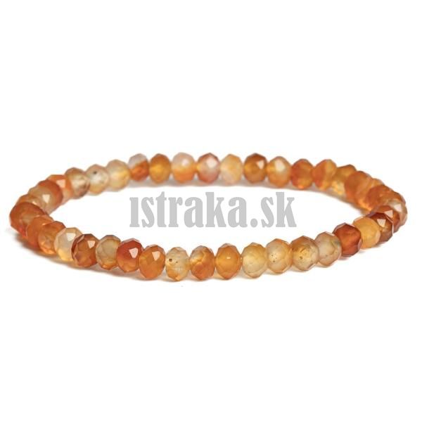 Nramok karneol svetl 4x6mm brsen rondelky