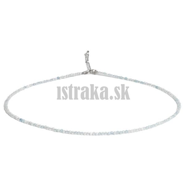 Nhrdelnk z akvamarnu 2-3mm
