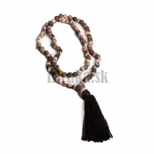 Nhrdelnk Japa Mala jaspis zebra hned 6mm matn