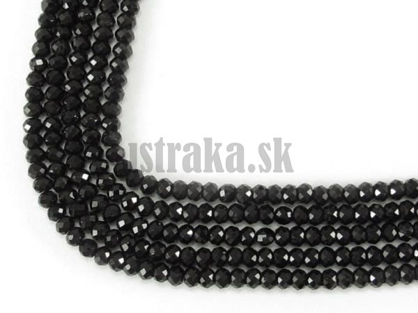 Turmaln ierny korlky 3x2mm rondelky brsen nra