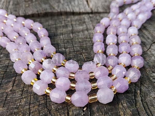 Ametyst lavender korlky 8mm brsen sdok polnra