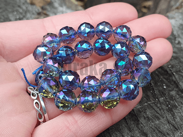 Krit aqua aura korlky 8mm modr brsen polnra