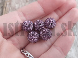 Shamballa korlka 10mm starofialov 5ks