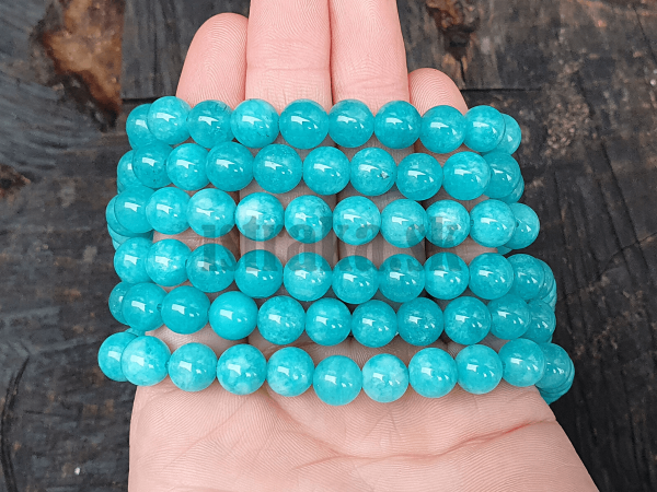 Jadeit korlky 8mm imitcia amazonitu nra