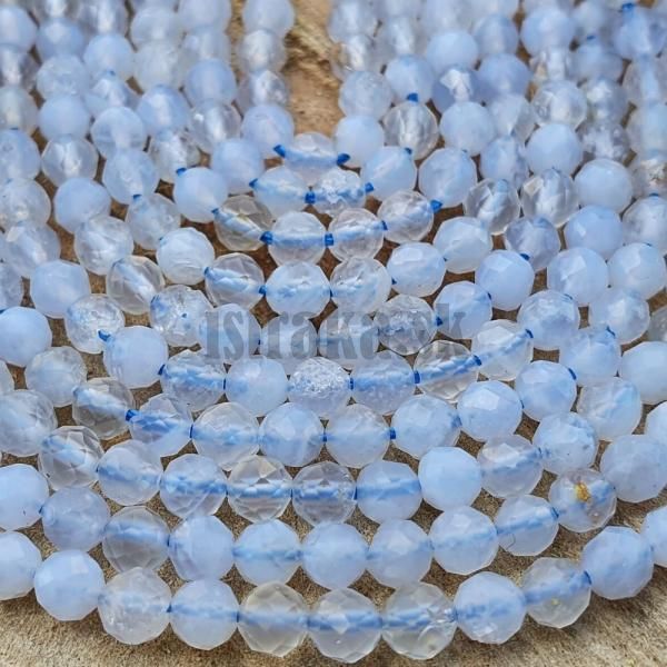 Chalcedn korlky 3mm brsen nra