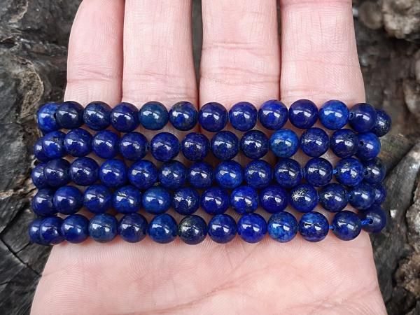 Lapis lazuli dofarbovan korlky 6mm leskl nra