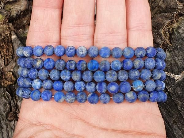 Lapis lazuli korálky 6mm matné šnúra