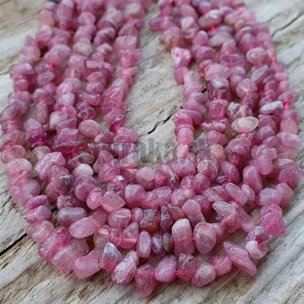 Turmalín ružový korálky minizlomky šnúra