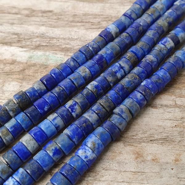 Lapis lazuli korlky 4x2mm heishi polnra