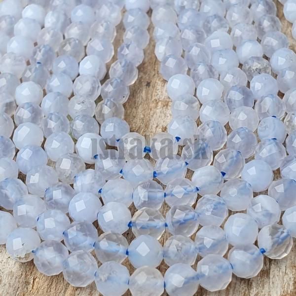 Chalcedn korlky 4mm brsen polnra