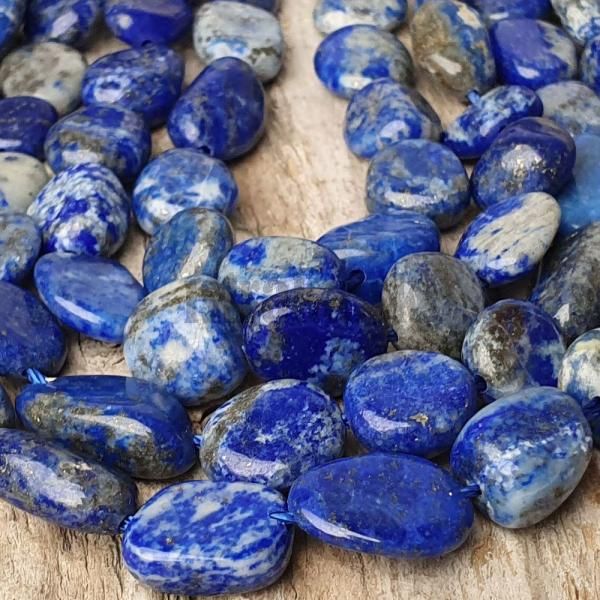 Lapis lazuli korlky nugety 10x14mm nra